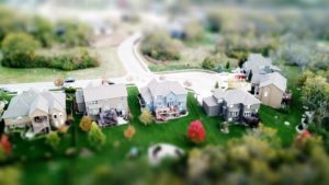 A small sized play residential neighborhood