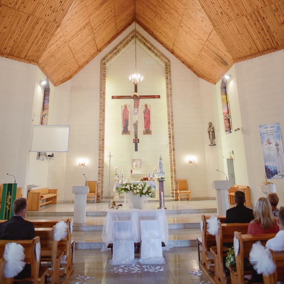 A church during a wedding